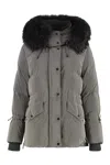 Moorer Rubinia Hooded Short Down Jacket In Beige