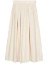 Moorer Ryanne-wfc Pleated Midi Skrt In Neutrals