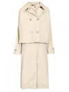 Moorer Salya-st2 Long Trench Coats White In White