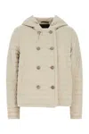 Moorer Sand Nylon Blend Dimea Down Jacket In Stone
