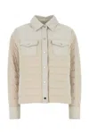 Moorer Jackets And Vests In Ecru