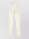 Moorer Sand Stretch Viscose Blend Pants In White
