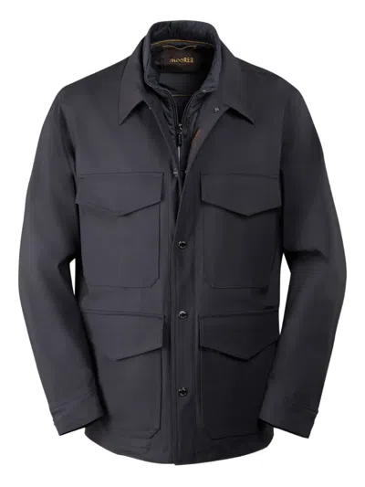 Moorer Sander Bomber Jacket In Blue