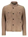 Moorer Leather Jacket In Brown