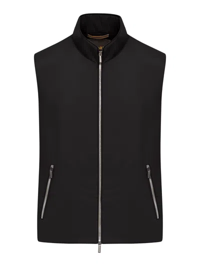 Moorer Senio-skt Padded Vest In Black