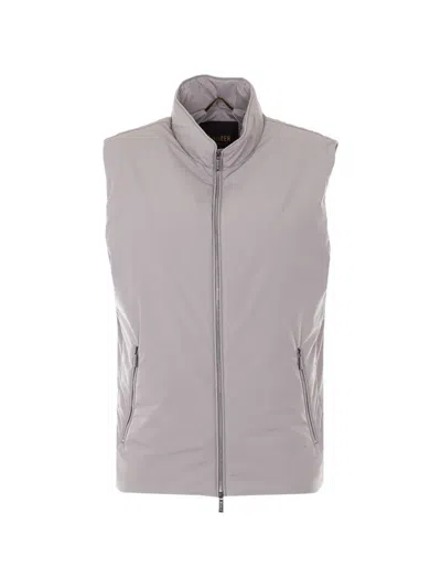 Moorer Senio Zip-fastening Front-pockets Vest In Gray