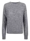 Moorer Sequin-embellished Sweater In Gray