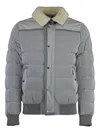 Moorer Viani Techno-nylon Down Jacket In Gray