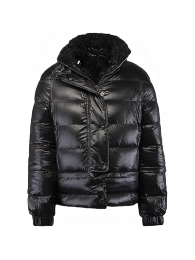 Moorer Shearling-lined Quilted Jacket In Black