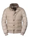 Moorer Sheepskin Padded Jacket In Neutral