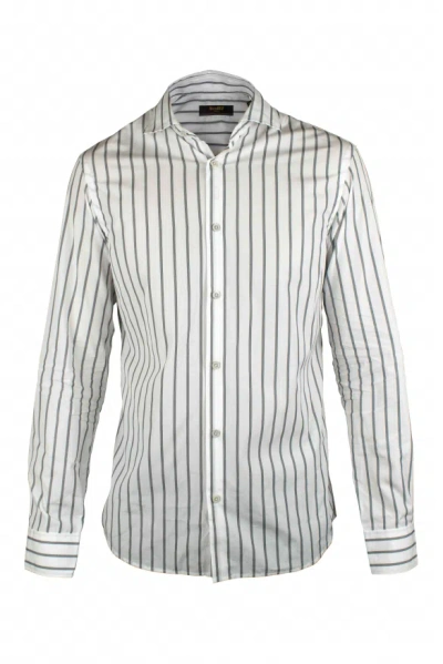 Moorer Slim Fit White Cotton Shirt