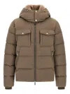 Moorer Cappuccino Nylon Blend Alarick Down Jacket In Brown