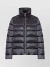 Moorer Short Quilted Down Jacket With High Collar In Black