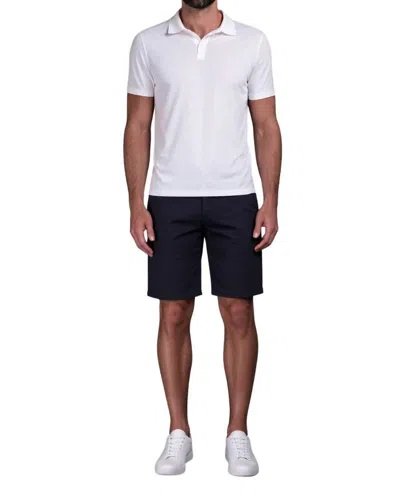 Moorer Short Sleeve Polo Shirt In Bianco In Grey