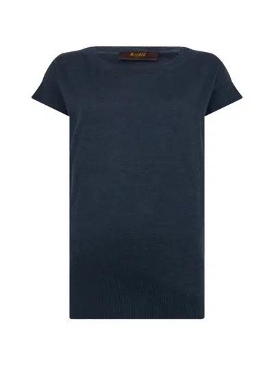 Moorer Short-sleeve T-shirt In Blue