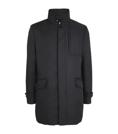 Moorer Siberian Down Field Jacket In Navy