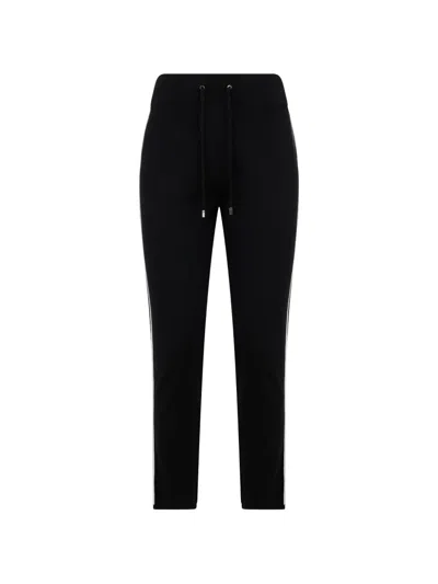 Moorer Side-stripe Track Pants In Black