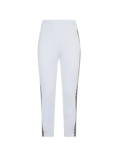 Moorer Side-stripe Track Pants In White