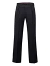 Moorer Silk Pleated Trousers In Black