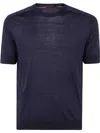 Moorer Silk T-shirt In Blue