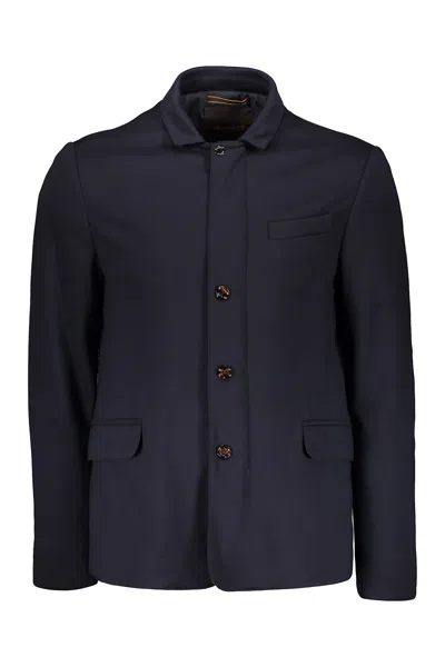 Moorer Single-breasted Blazer In Blue