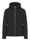 Moorer Technical Fabric Jacket With Hood In Black