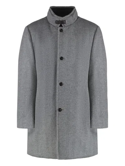 Moorer Single-breasted Coat In Gray