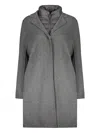 Moorer Coat With Removable Down Lining In Grey
