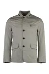 Moorer Single-breasted Cotton Blazer In Grey