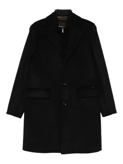 Moorer Single-breasted Insulated Coat In Black