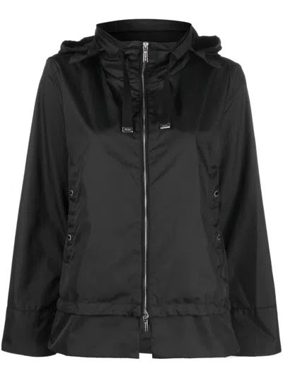 Moorer Sinia Hooded Jacket In Black