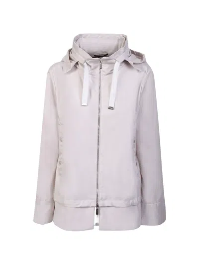 Moorer Sinia Wk Drawstring-hooded Zip-up Jacket In Pink
