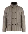 Moorer Siro Zip And Button Fastening Down Jacket In Gold