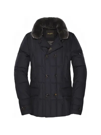 Moorer Siro Quilted Jacket In Blue
