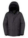 Moorer Sisto-pum Hooded Jacket In Black