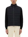 Moorer Calaf Quilted Padded Vest In Blue