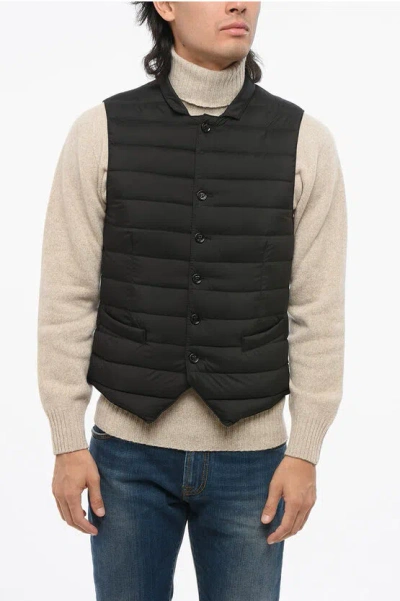 Moorer Sleeveless Sidney Quilted Down Vest In Black