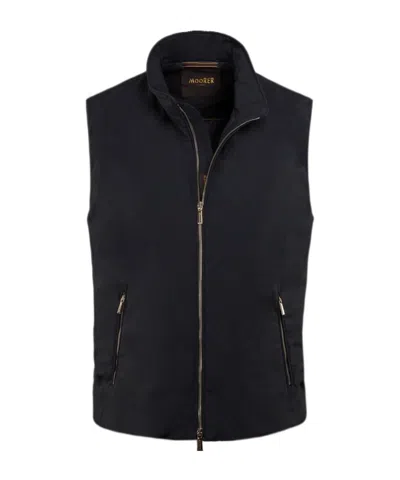 Moorer Sleeveless Vest In Blue