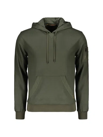 Moorer Sleeve-pocket Hoodie In Green