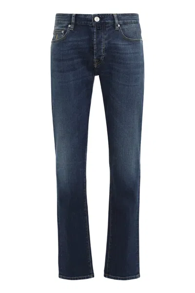 Moorer Five-pockets Jeans In Blue