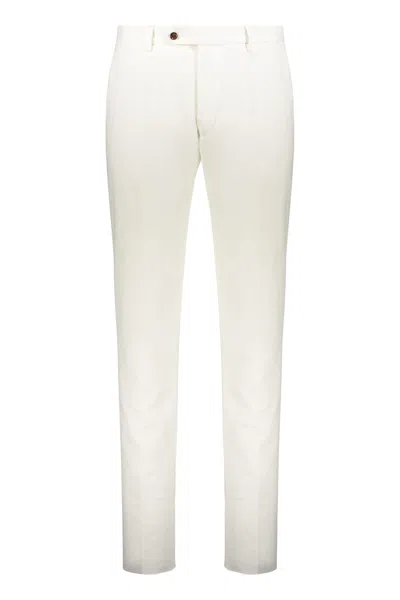 Moorer Slim Fit Lightweight And Versatile White Pants