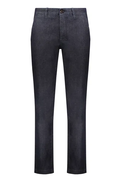 Moorer Slim Versatile Trousers In Soft Fabric In Gray