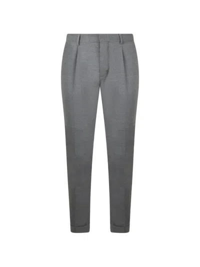 Moorer Slim-fit Pleated Trousers In Gray