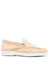 Tod's Ridged-sole Suede Loafers In Beige