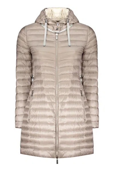 Moorer Snap Button Fastening Down Jacket In Neutrals