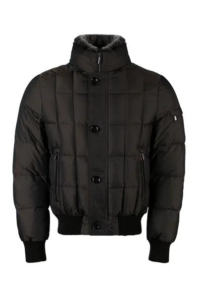 Moorer Soleri Padded Bomber Jacket In Green