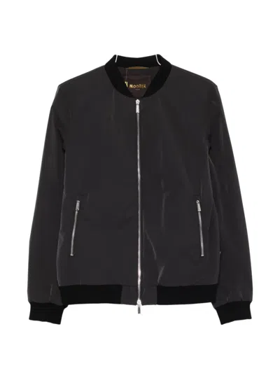 Moorer Soranod6 Zip Bomber Jacket In Black