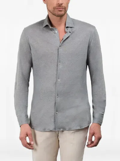 Moorer Sorrento Linen Shirt In Blue