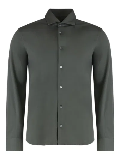 Moorer Sorrento-pd Buttoned Shirt In Green