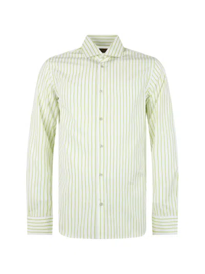 Moorer Sorrentown Striped Long-sleeve Shirt In Multi